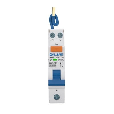 Live AMR120C-030 Single Module - Double Pole 20A C Curve 30mA Type A mini RCBO