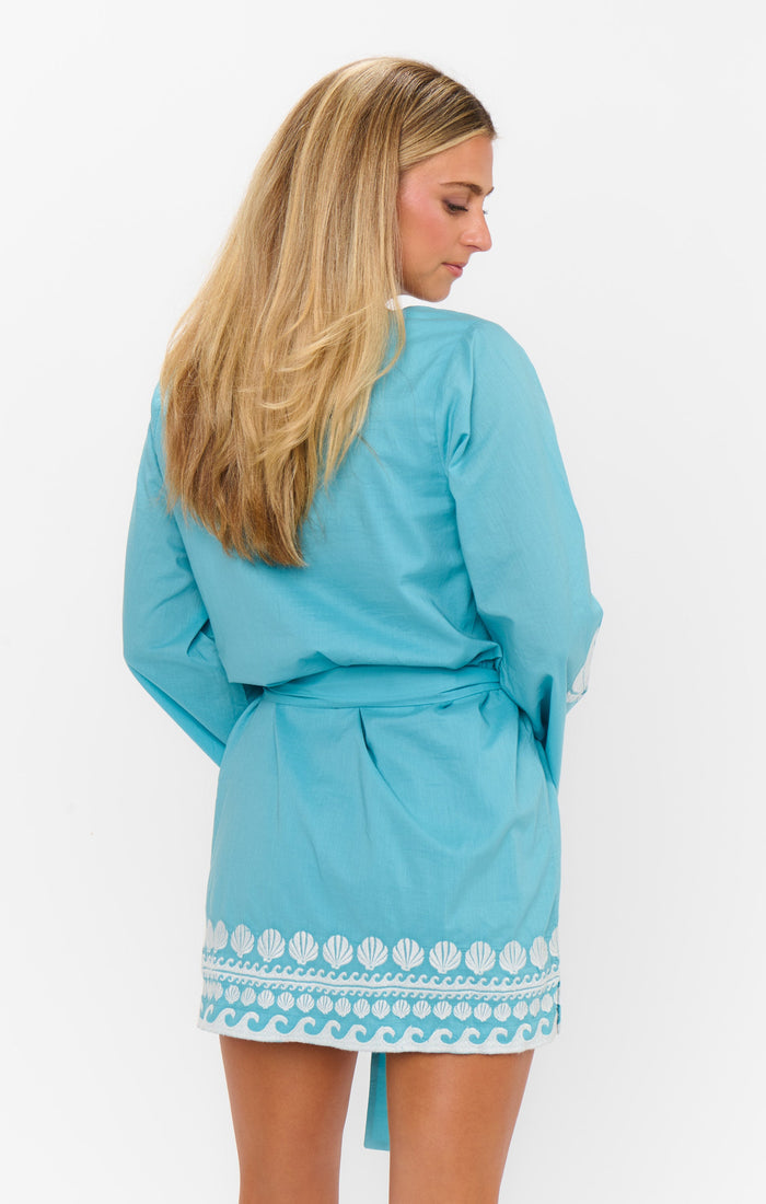 Malia Mini Dress ~ Blue Capri Shells