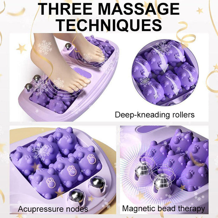 💜🦶 Masajeador de pies doble portátil: relajación en cualquier lugar y en cualquier momento-ES