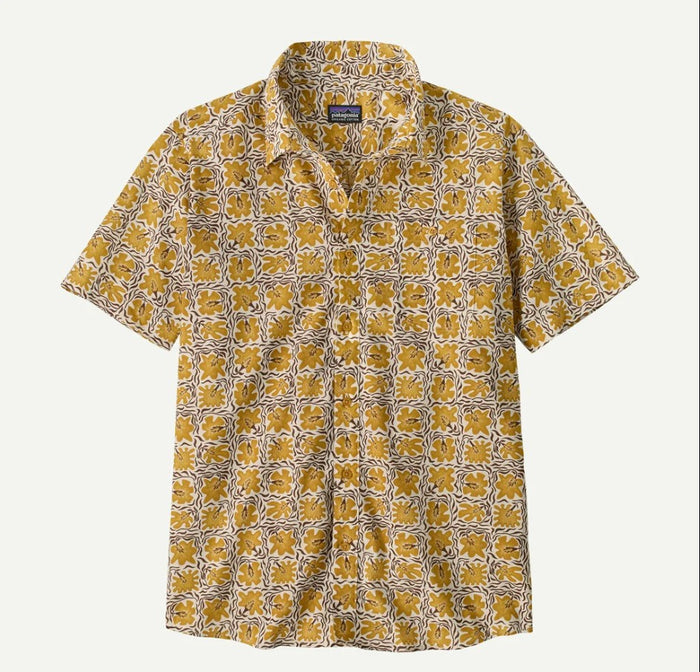 Men's Go To Shirt - Future Flowers: Natural