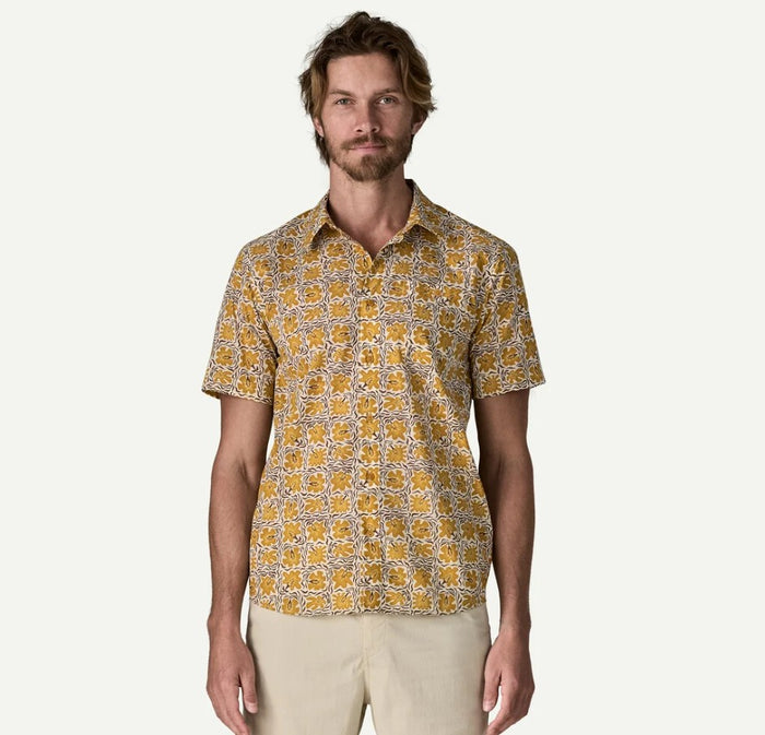 Men's Go To Shirt - Future Flowers: Natural
