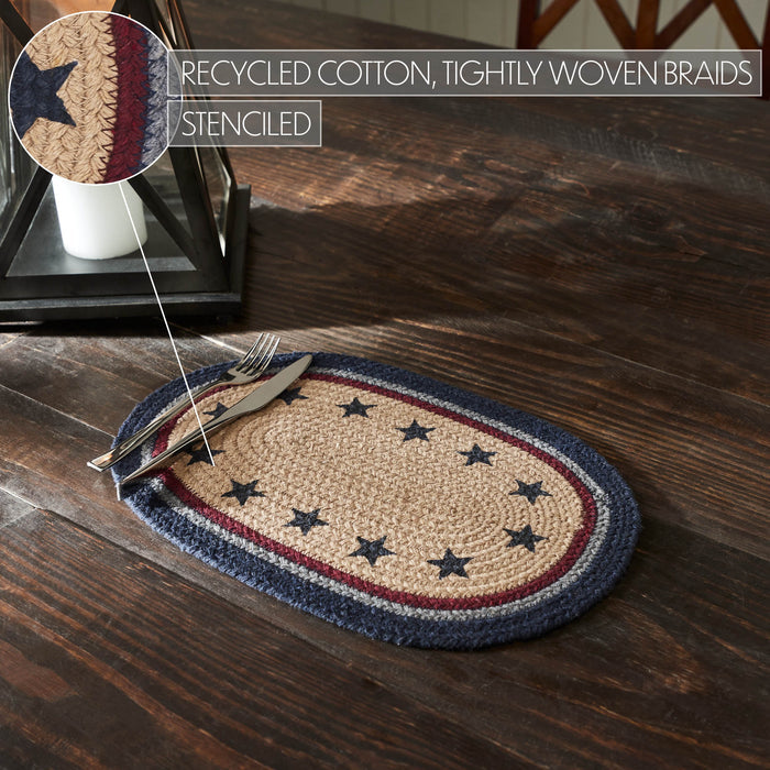 My Country Oval Placemat Stencil Stars 10x15