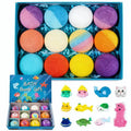 🔥🛁 Naravne kopalne bombe za otroke z mega mehurčki in presenečenjem v notranjosti 🥚✨12 kosov [1 paket]-SI