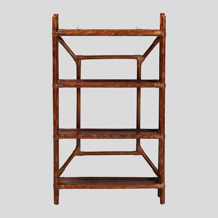Nyra Rattan Wall Display Shelf by bali & pari — overall view
