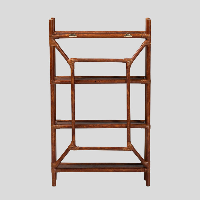 Nyra Rattan Wall Display Shelf by bali & pari — overall view