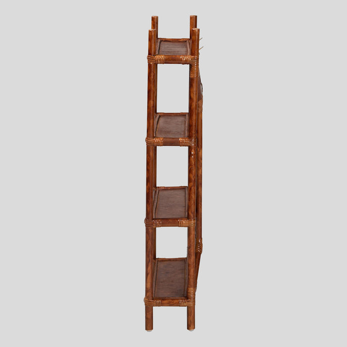 Nyra Rattan Wall Display Shelf by bali & pari — overall view