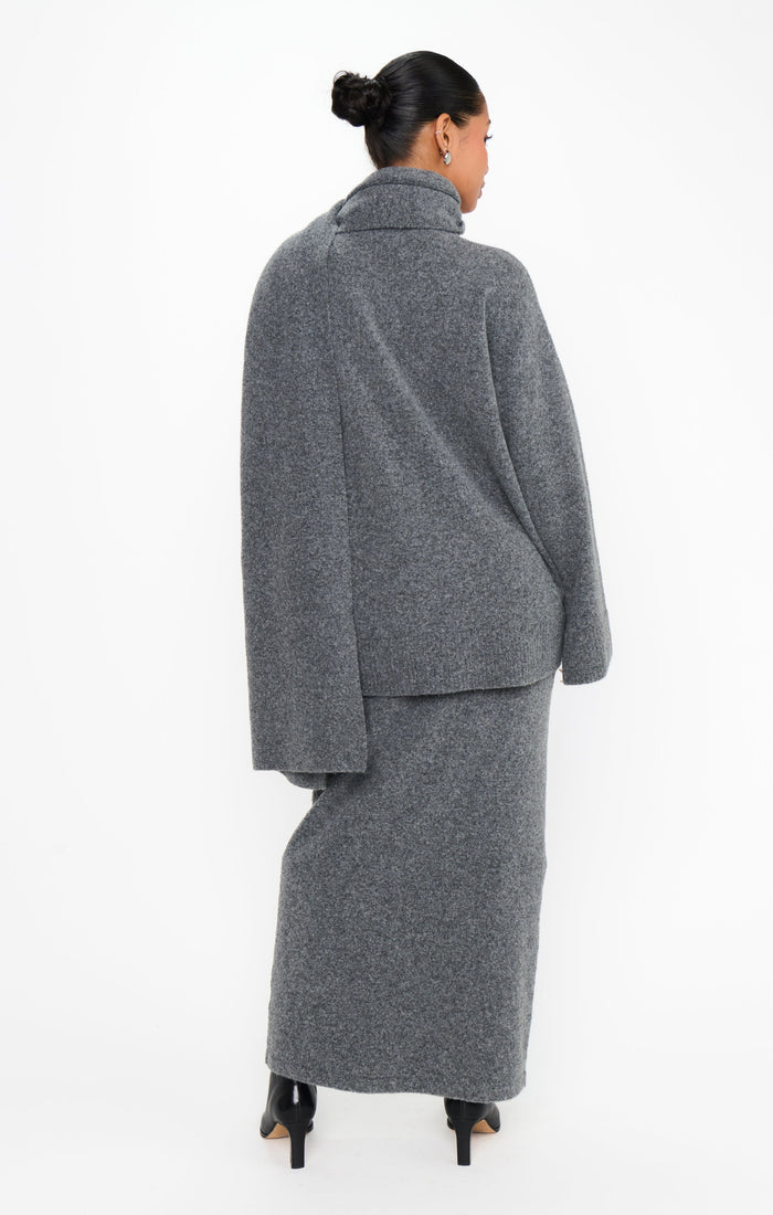 Oslo Skirt ~ Grey Knit