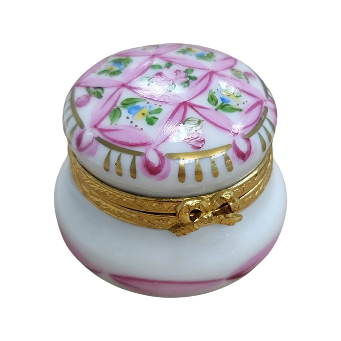 Pink Urn Limoges box, hand-painted porcelain made in France