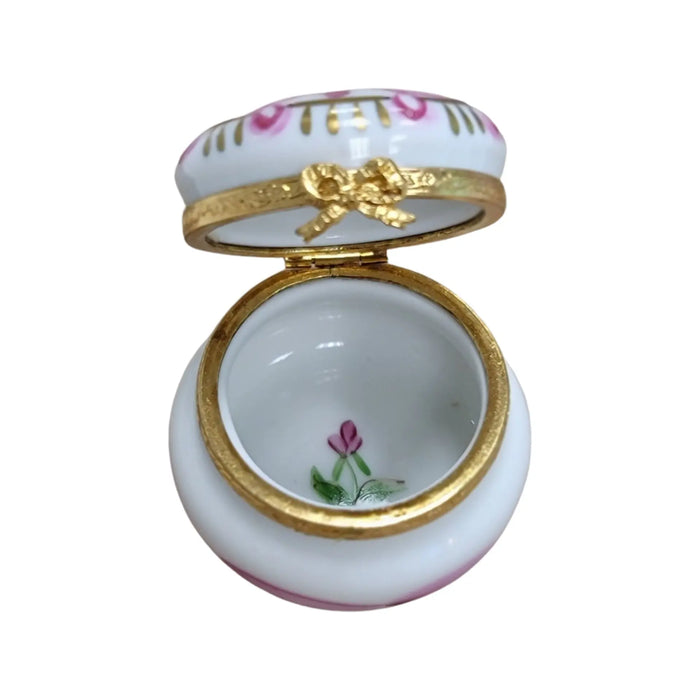 Pink Urn Limoges box shown from another angle