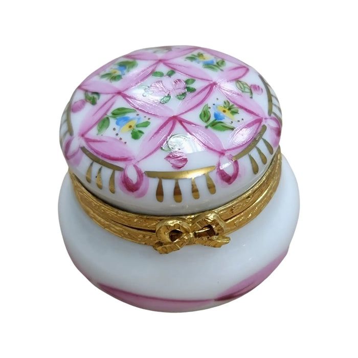 Another view of the Pink Urn Limoges trinket box