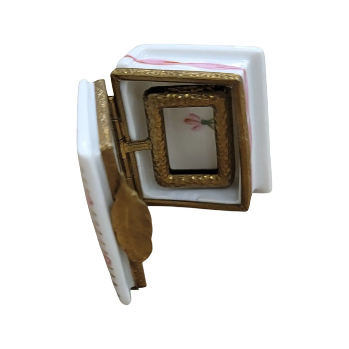 Pink Ribbon Keepsake Limoges box shown from another angle