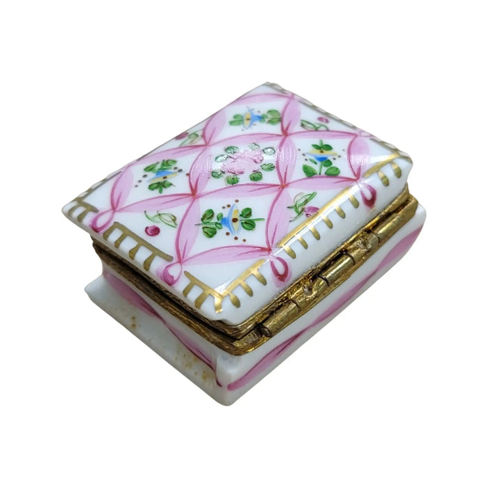 Hand-painted Pink Ribbon Keepsake Limoges box, additional photo