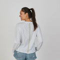 Relaxed Crew with Stripe by Erin Gray - Long Sleeve