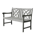 Renaissance Eco-friendly 4-foot Outdoor Hand-scraped Hardwood Hardwood Garden Bench