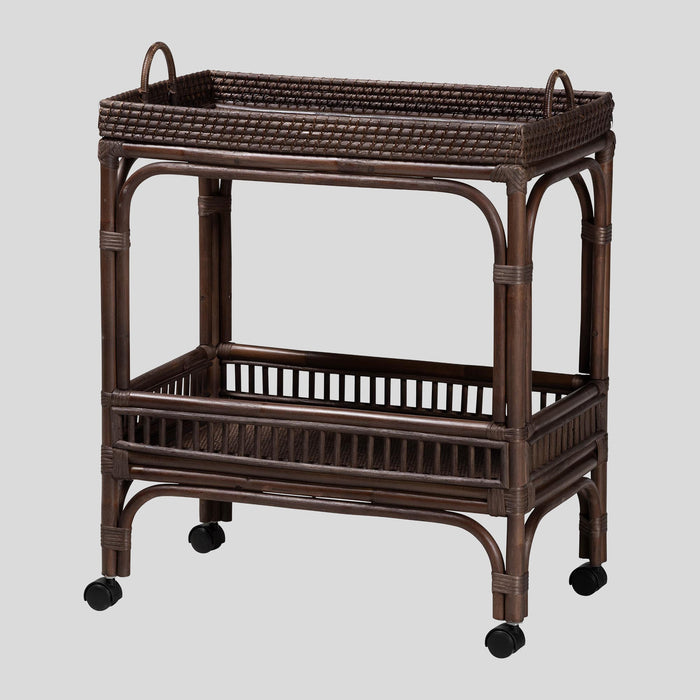 Renato Rattan Wine Cart by bali & pari — overall view