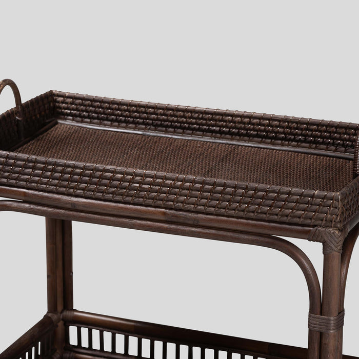 Renato Rattan Wine Cart by bali & pari — material and construction detail