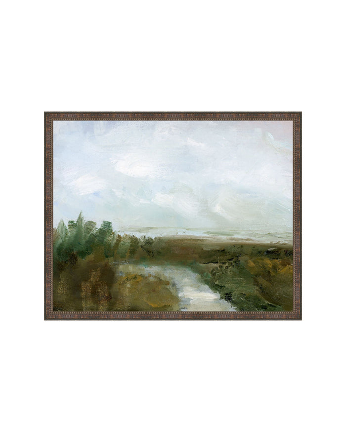 River Landscape Art Print by Splendus