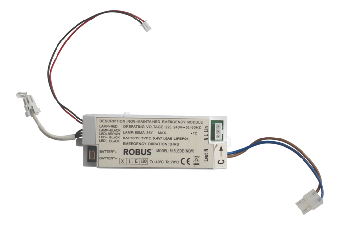 Robus RM1WEMPK-PSU GOLF MODULAR 1W, 3 Hour Plug In Emergency Pack with LifePO4