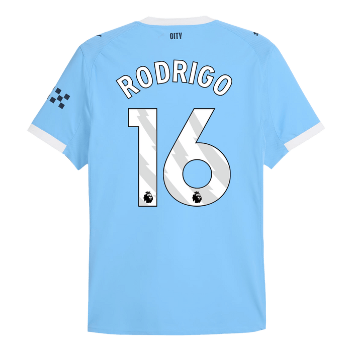 RODRIGO #16 Authentic Manchester City Home Soccer Jersey 2025/26 Blue