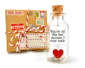 Romantic Present for Boyfriend Girlfriend Heart Love Gift In Beige Craft Box