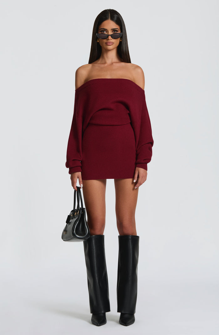 Sawyer Mini Dress - Burgundy