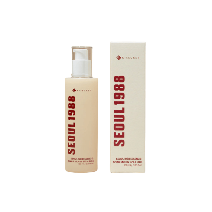 K - Secret Seoul 1988 Essence : Snail Mucin 97% + Rice 100ml | La Cosmetique