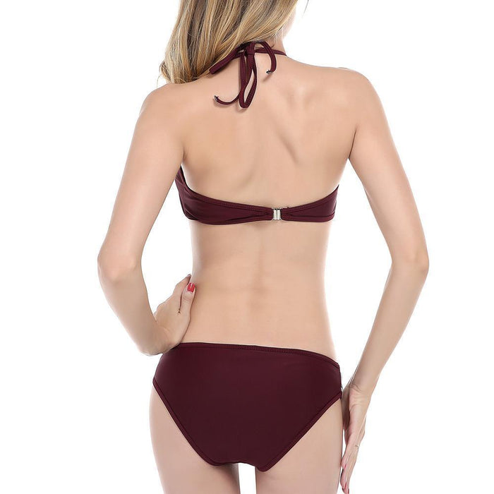 Sexy Lace Beach Swimwear Bikini Two Pieces Set