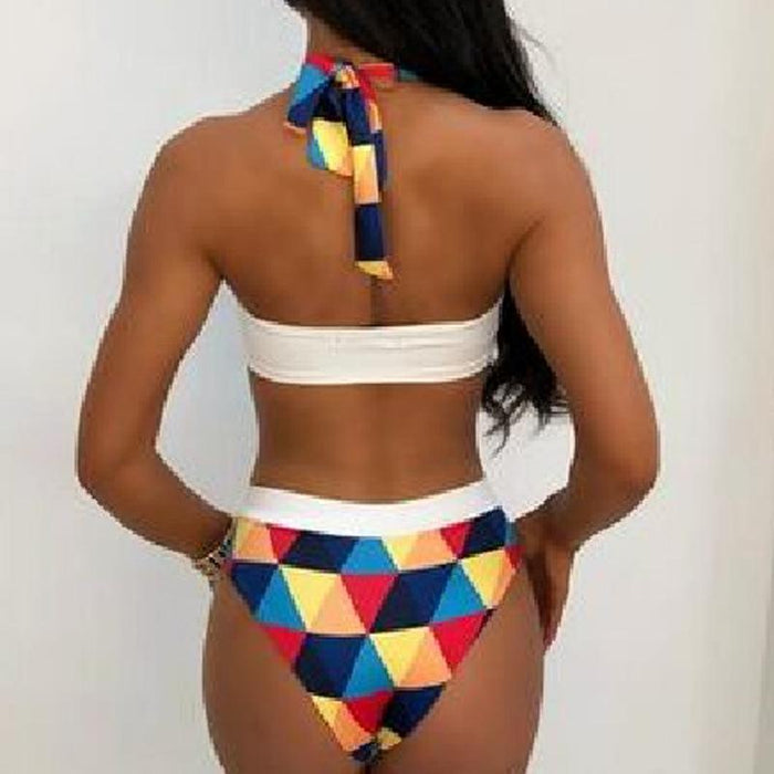 Sexy Printed Swimwear Beach Bikini Two Pieces Set