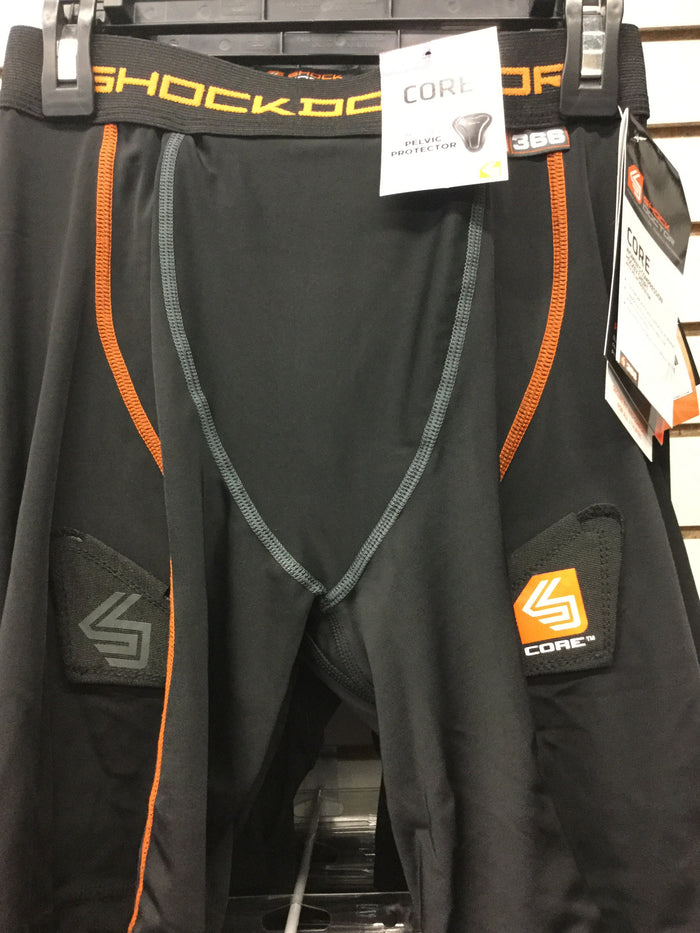 SHOCK DOCTOR WOMENS COMPRESSION HOCKEY SHORT WITH PELVIC PROTECTOR