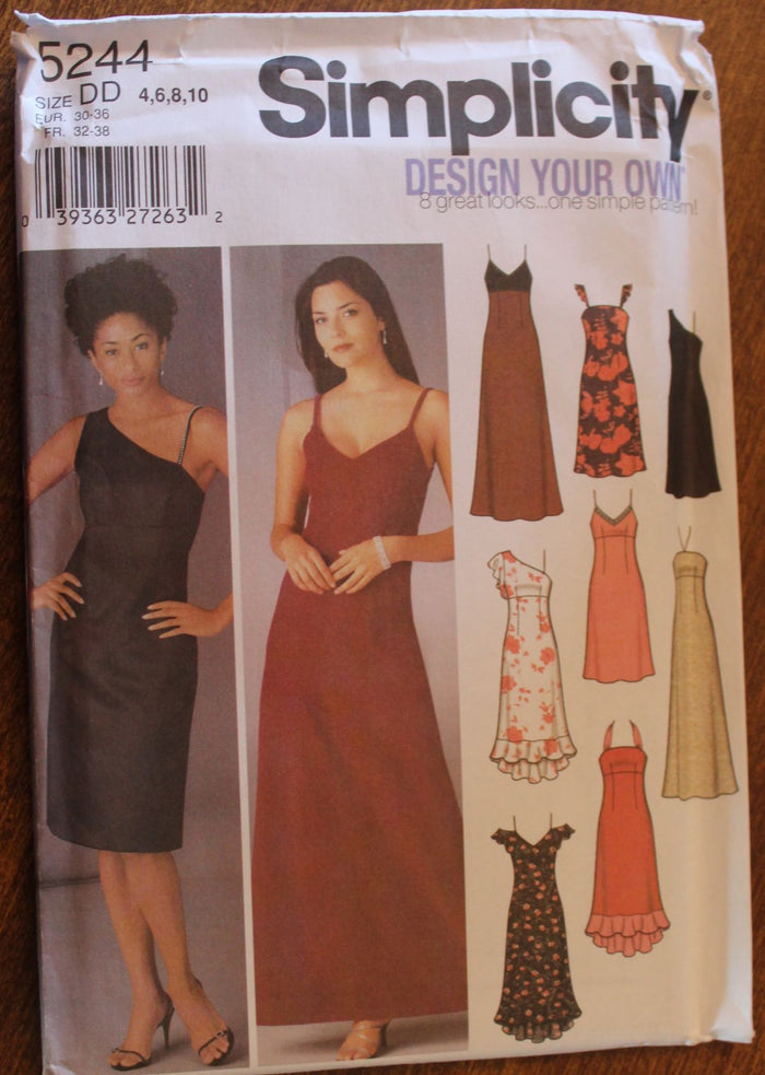 Simplicity 5244, Misses Dresses, Formals, Evening Wear, Uncut Sewing Pattern