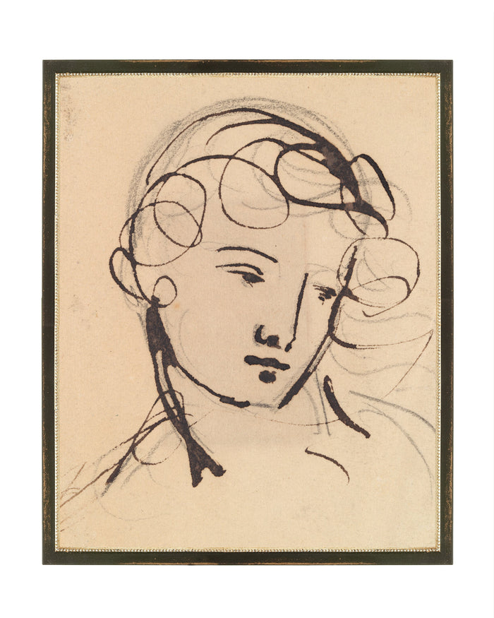 Sketch of a Lady Art Print by Splendus