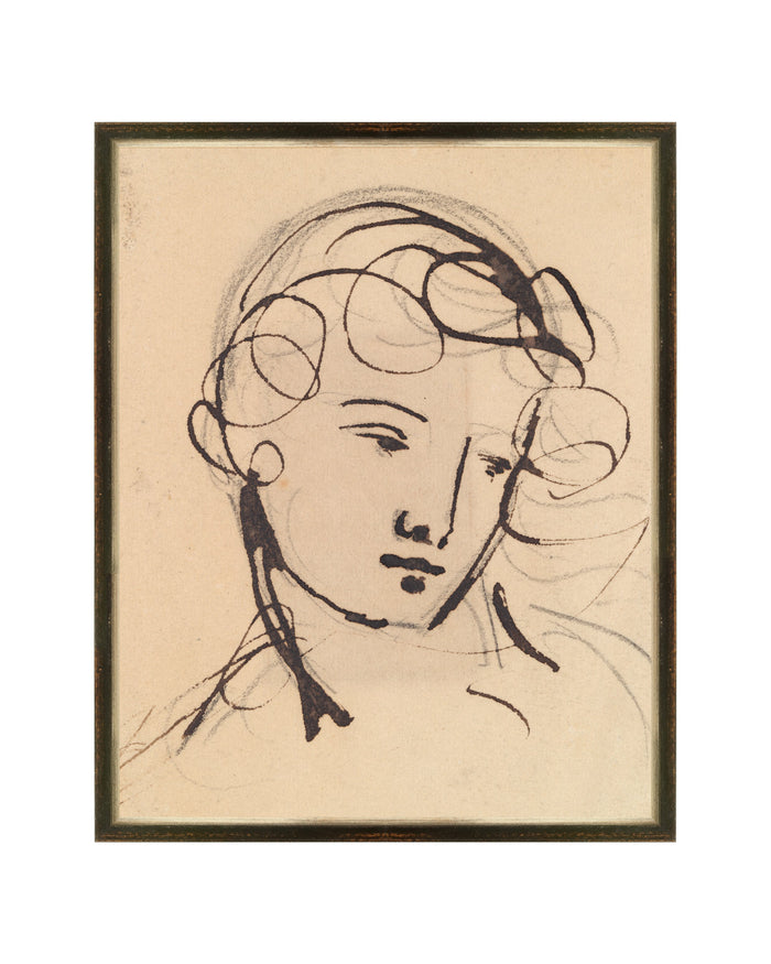 Sketch of a Lady Art Print by Splendus