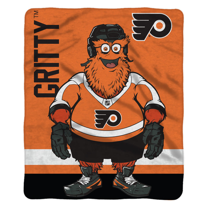 Sleep Squad Philadelphia Flyers Gritty 60” x 80” Raschel Plush Blanket