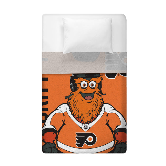 Sleep Squad Philadelphia Flyers Gritty 60” x 80” Raschel Plush Blanket