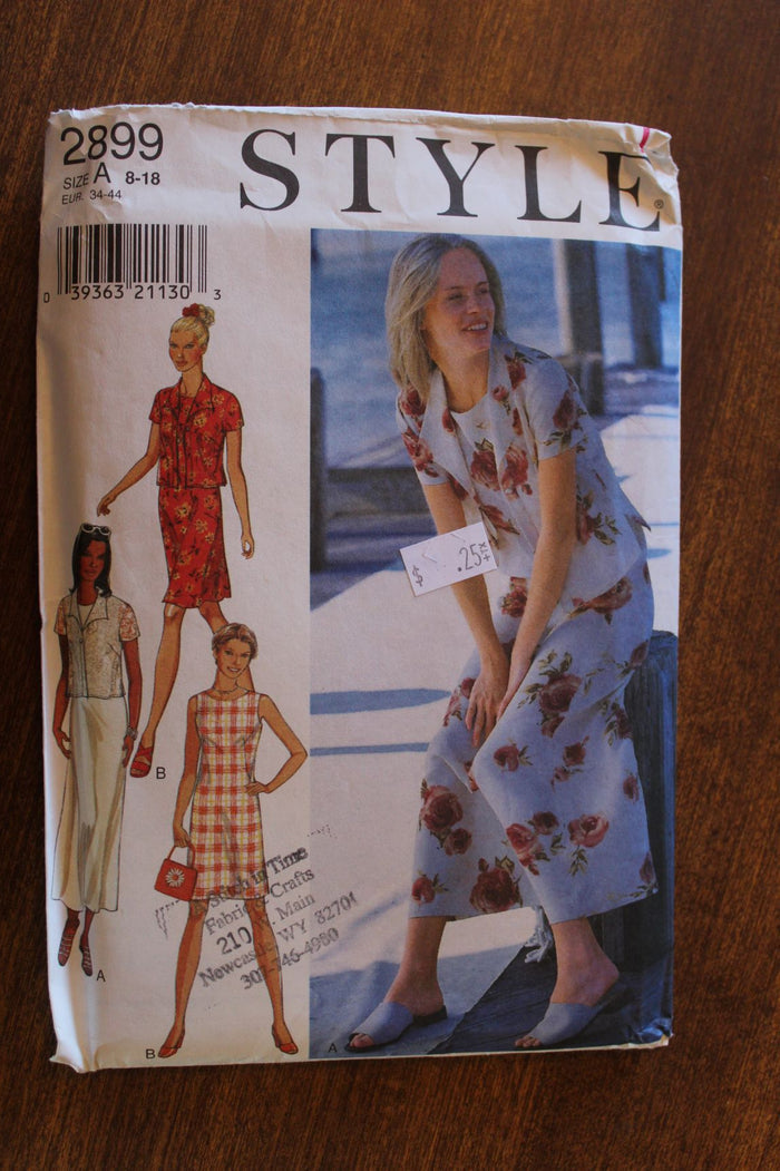 Style 2899, Misses Dresses, Jacket, Uncut Sewing Pattern
