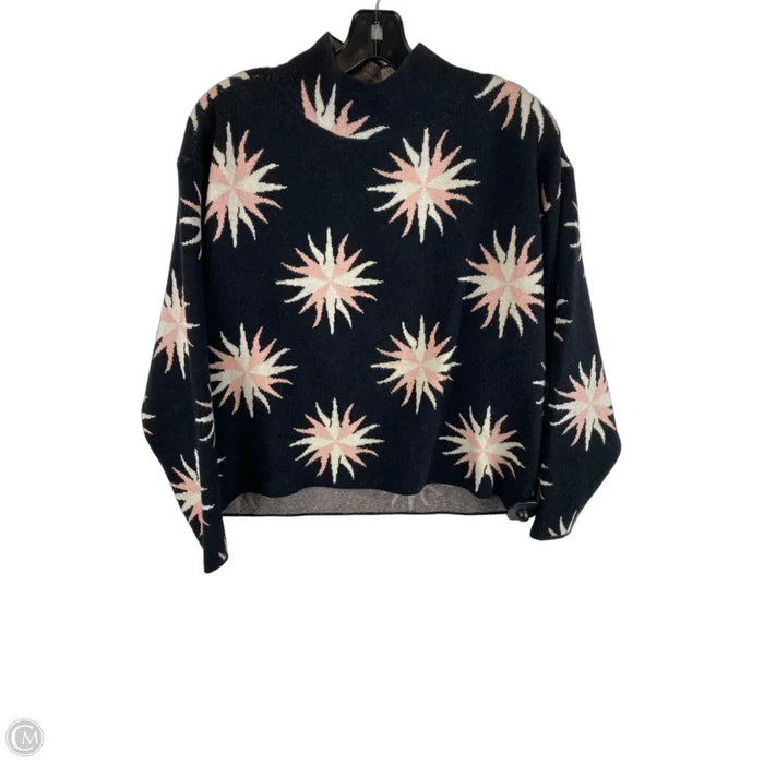Sweater By Maeve In Black & Pink, Size: Xs