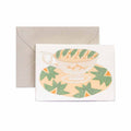 Card with a teacup design and envelope on a white background