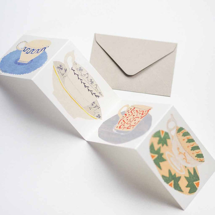 Close up of teacup and saucer card