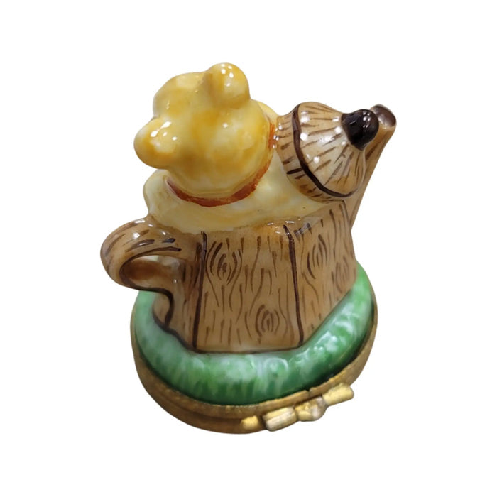Another view of the Teddy Bear Teapot for Collectors in Limoges porcelain