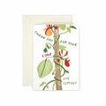 Greeting card with a tree illustration and Thank You For Your Love And Support text on a white background