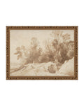 Trees Landscape in Sepia Art Print by Splendus