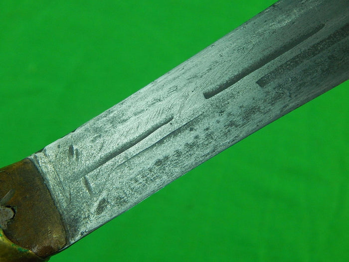 US WW2 1943 Trench Art Custom Hand Made Spear Head Theater Fighting Knife Sheath