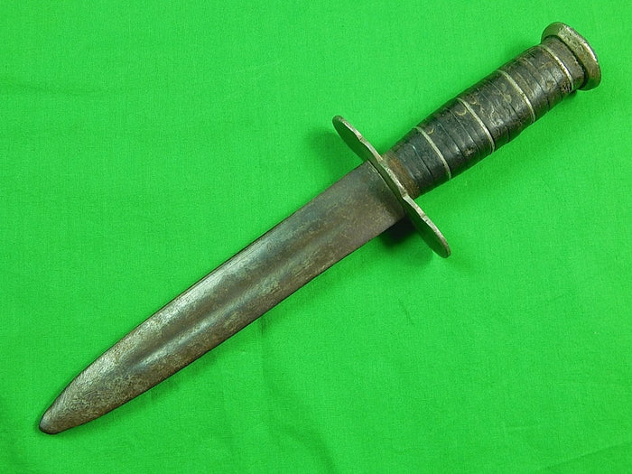 US WW2 Custom Hand Made Sword Blade Theater Stiletto Fighting Knife #50