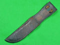 US WW2 Leather Scabbard Sheath Case Holster for Navy MK1 Fighting Knife