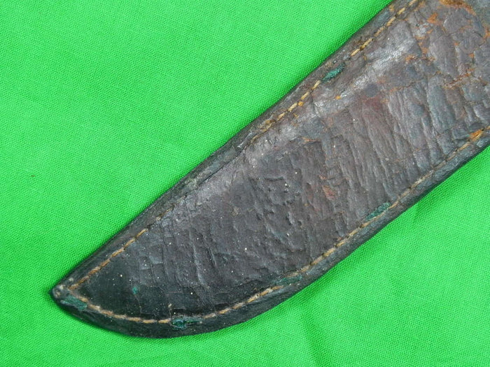 US WW2 Leather Scabbard Sheath Case Holster for Navy MK1 Fighting Knife