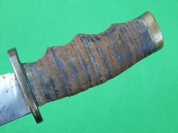 US WW2 WWII Custom Handmade Huge Theater Fighting Knife w/ German Sheath