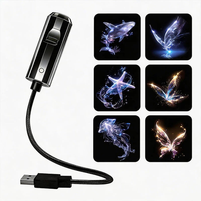 USB projektor za galaksije i noćno svjetlo s motivom mjeseca-HR