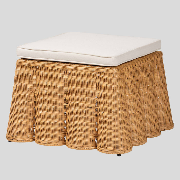 Usman Rectangular Rattan Ottoman by bali & pari — overall view