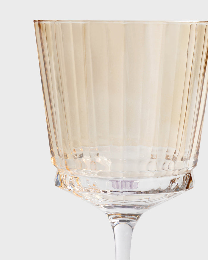 Verona Amber & Purpura Crystal Stemmed Glass by Tania Bulhões