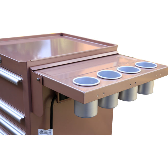 Viper Tool Storage V2SRG Viper Tool Storage 18G Steel Folding Side Shelf With Power Strip/Usb Rose Gold